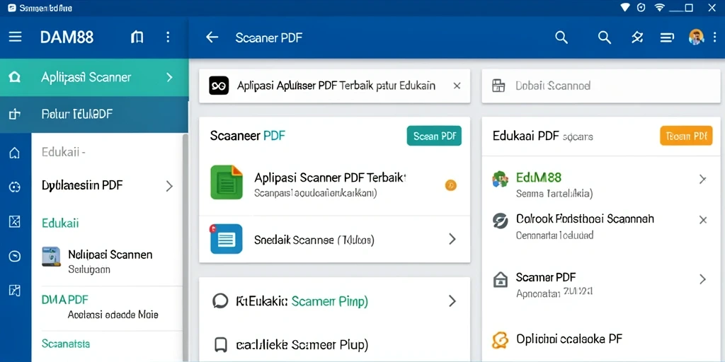 Antarmuka DAM88 yang sederhana dan efektif untuk Scanner PDF.