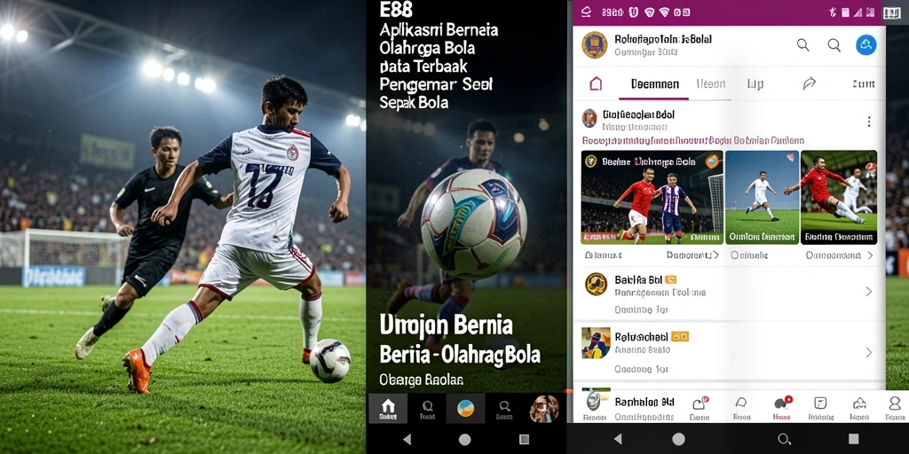 Antarmuka E88 yang ramah pengguna untuk berita Olahraga Bola.