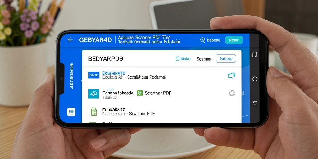 Tampilan antarmuka GEBYAR4D untuk pemindaian dokumen PDF yang mudah digunakan.