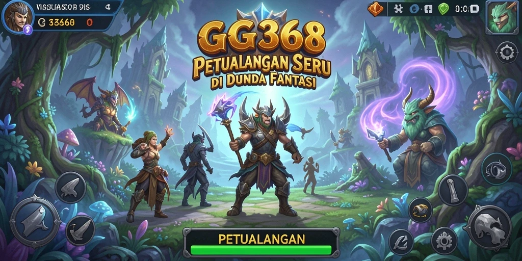 Tampilan antarmuka GG368 yang menarik saat menjelajahi dunia petualangan.