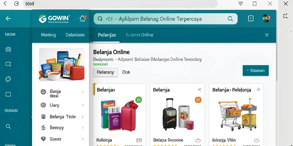 Tampilan antarmuka GOWIN yang sederhana dan user-friendly.