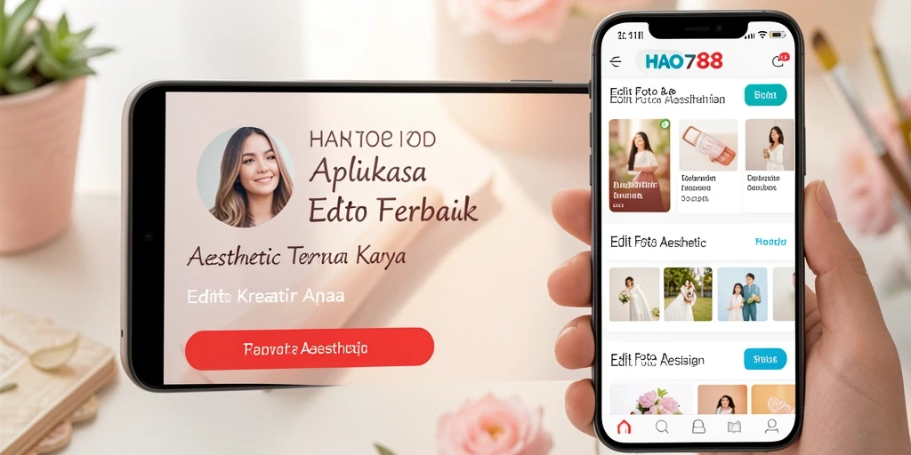Tampilan antarmuka HAO788 yang intuitif untuk editing foto aesthetic.