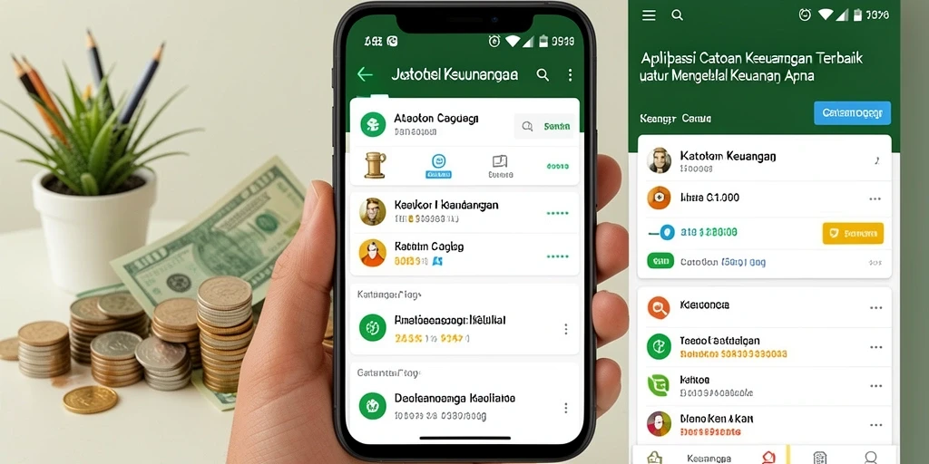 Screenshot aplikasi JAGOTOGEL menampilkan antarmuka Catatan Keuangan yang sederhana dan intuitif.