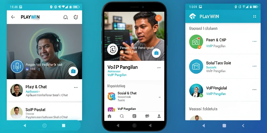 Antarmuka PLAYWIN yang sederhana dan fungsional untuk VoIP Panggilan.