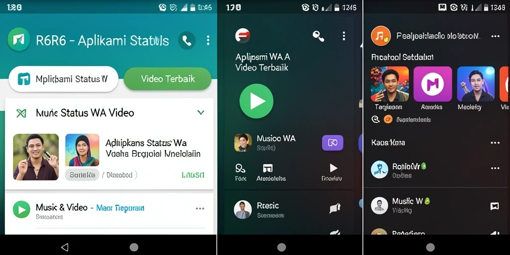 Antarmuka aplikasi R6R6 yang memudahkan pengeditan video status WA.