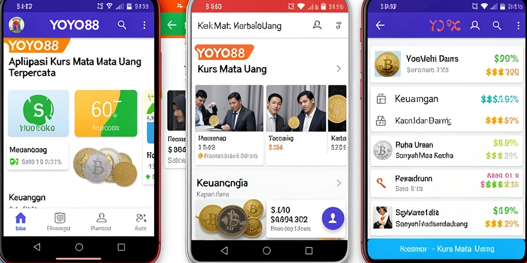 Antarmuka aplikasi <strong>YOYO88</strong> dengan fitur konversi mata uang yang mudah digunakan.